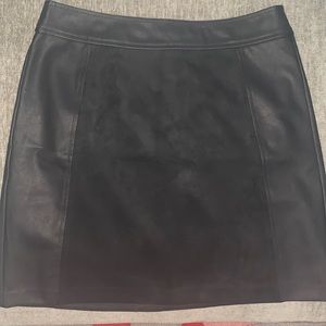 SOLD! Faux leather/suede LOFT black mini skirt